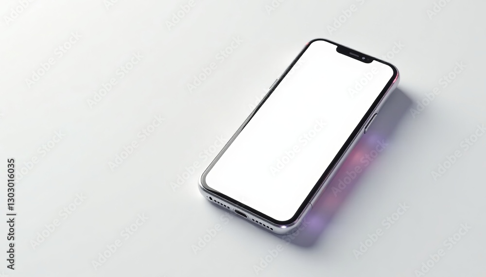 Modern smartphone with blank screen on white background, device, digital, mobile Modern smartphone with blank screen on white background, device, digital, mobile