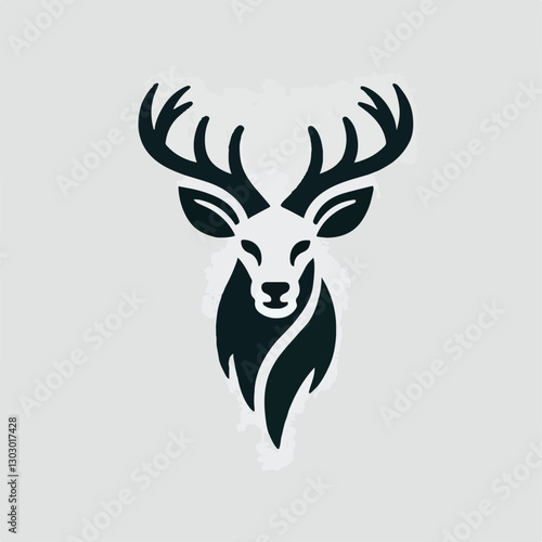 Wallpaper Mural Simple, cool and dashing deer head logo Torontodigital.ca