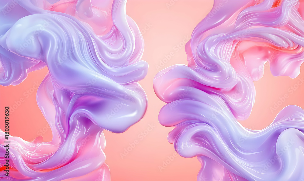 Colorful Abstract Swirls of Pink and Purple on Soft Background Colorful Abstract Swirls of Pink and Purple on Soft Background