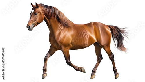 Chestnut Horse in Motion