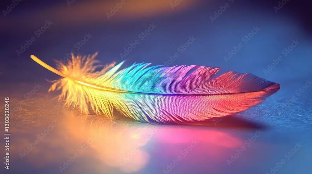 Obraz premium beautiful texture feathers different colors. Selective focus.