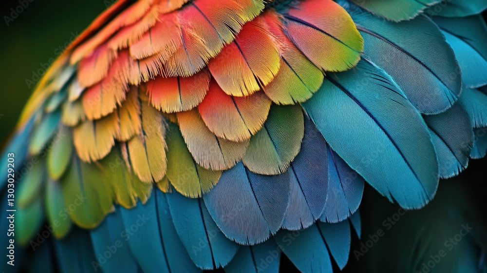 Fototapeta premium beautiful texture feathers different colors. Selective focus.