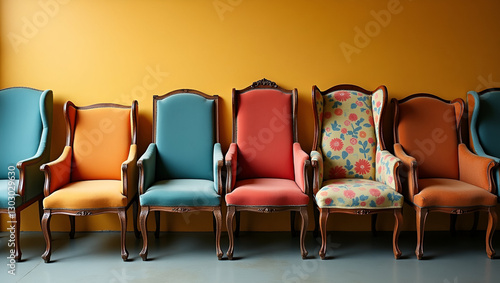 Title: A Vibrant and Eclectic Arrangement of Vintage-Inspired Elements

