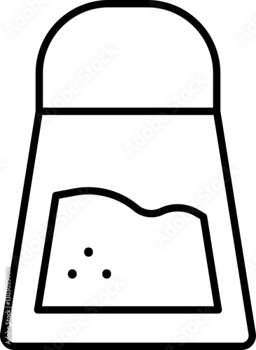 Salt shaker illustration line icon