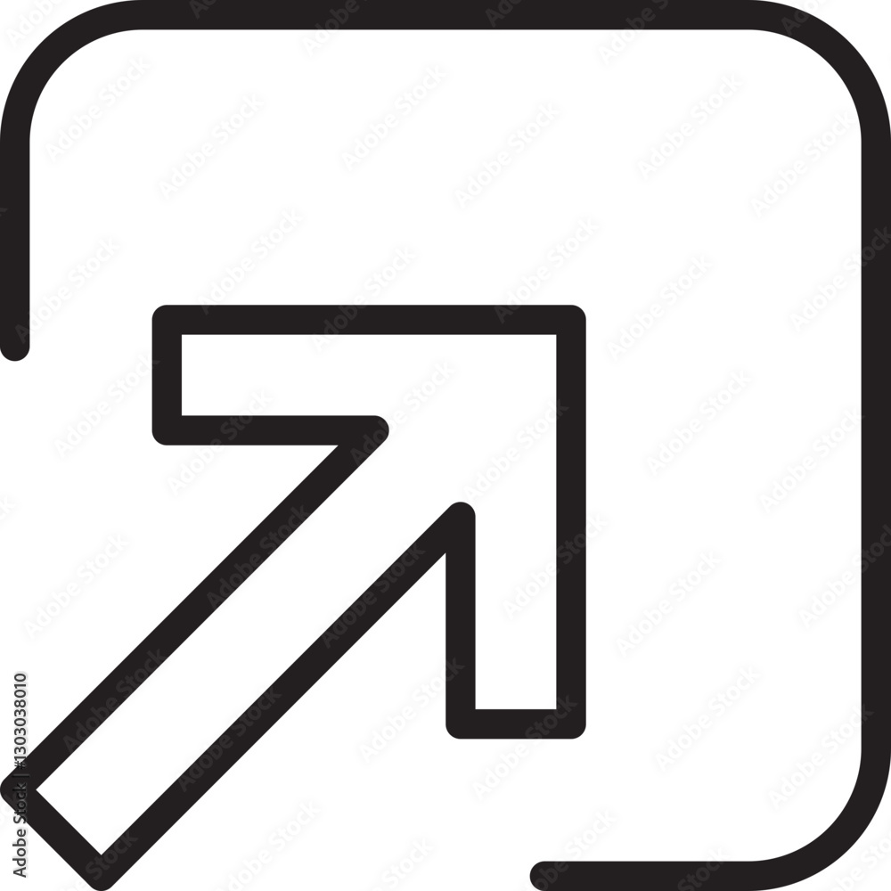 Arrow icon indicating direction and growth line icon Arrow icon indicating direction and growth line icon
