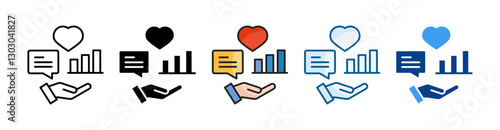 Social Impact  Icon Set Multiple Style Collection