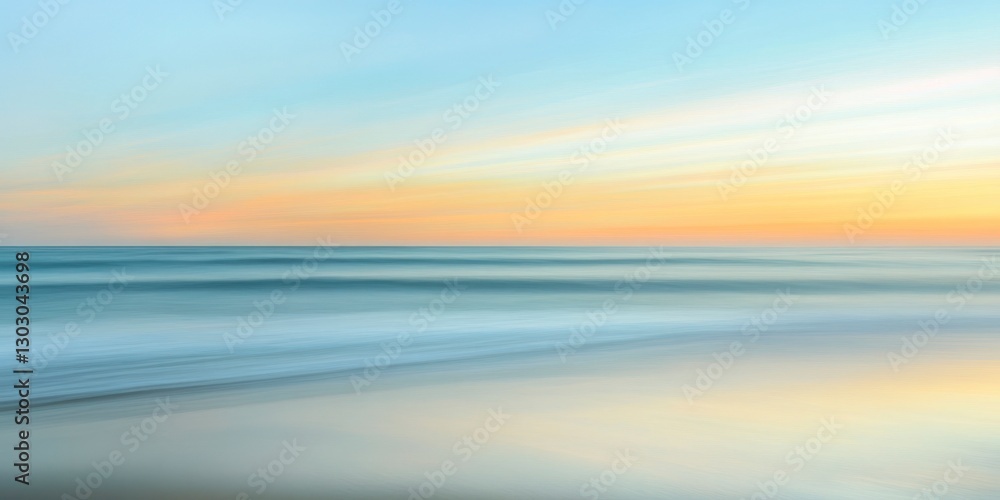 blurred seascape photograph of the ocean and beach, with the sky showing through in shades of blue blurred seascape photograph of the ocean and beach, with the sky showing through in shades of blue
