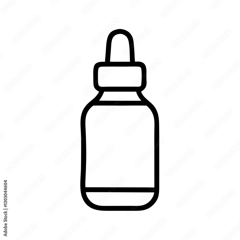 Face serum bottle icon on transparent background for beauty and self-care concept Face serum bottle icon on transparent background for beauty and self-care concept