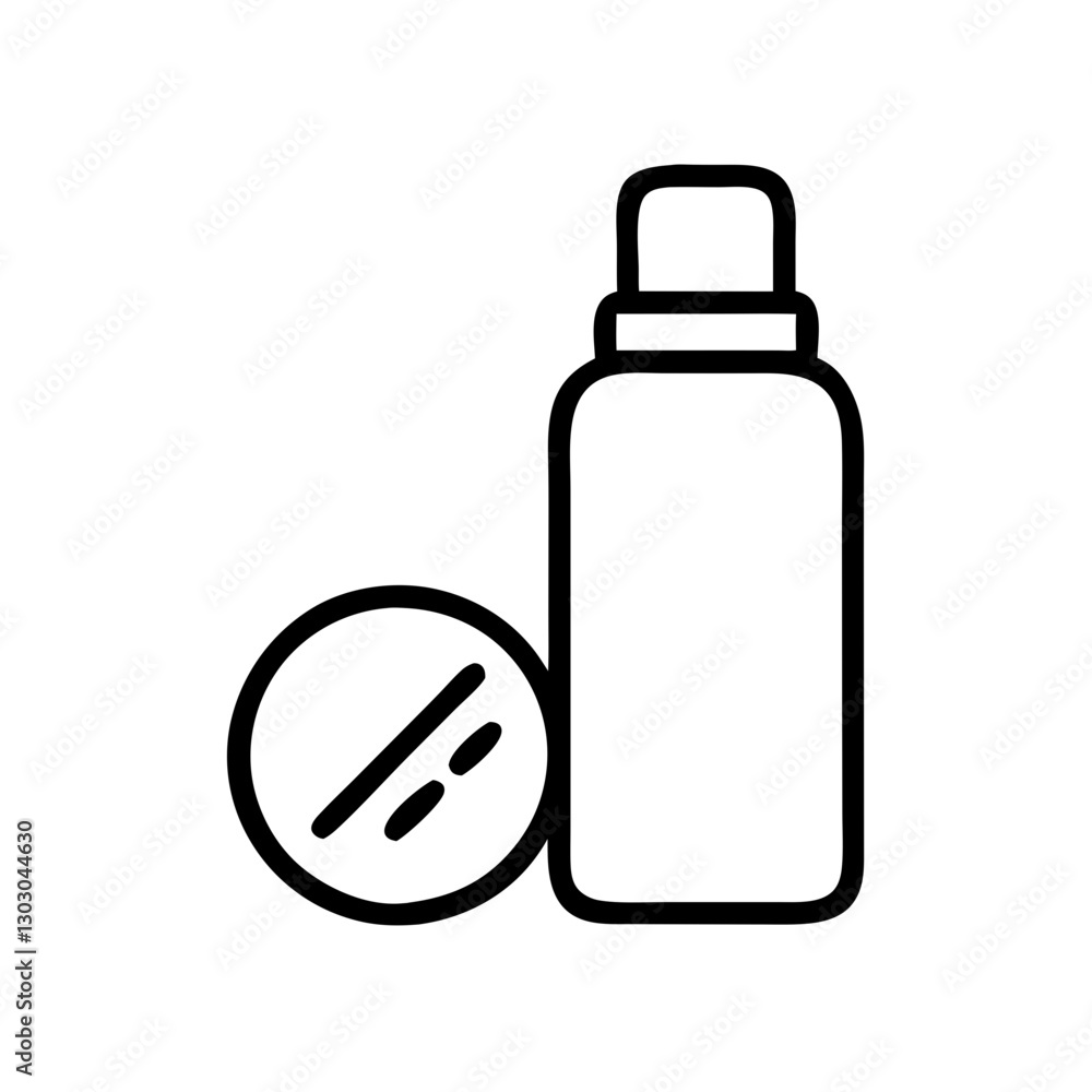 Makeup remover icon on transparent background for beauty and self-care concept Makeup remover icon on transparent background for beauty and self-care concept