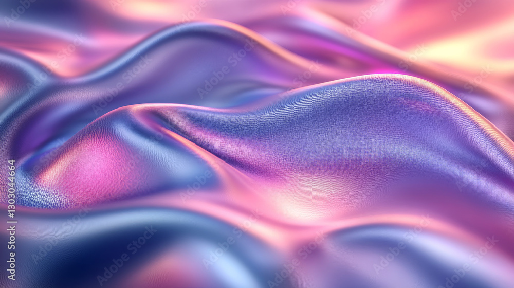 Fototapeta premium Soft, flowing fabric with vibrant purple and pink hues