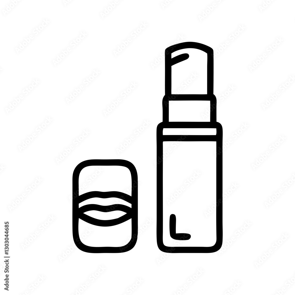 Lip balm icon on transparent background for beauty and self-care concept Lip balm icon on transparent background for beauty and self-care concept