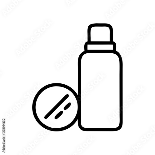 Makeup remover icon on transparent background for beauty and self-care concept