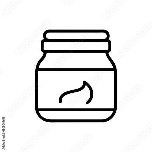 Hair mask jar icon on transparent background for beauty and self-care concept