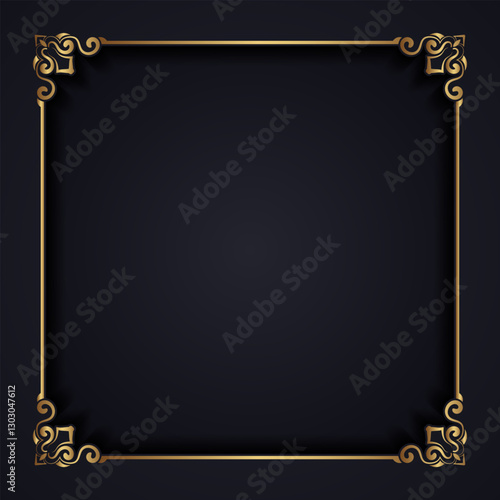 Photography Vintage frame gold floral ornament