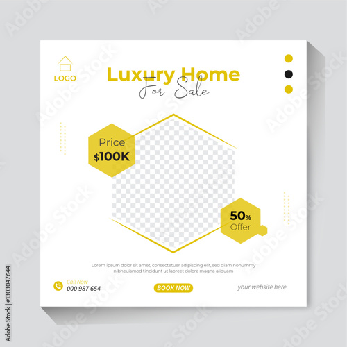 Real Estate social media post design template