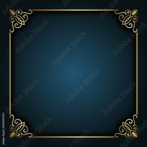 Photography Vintage frame gold floral ornament