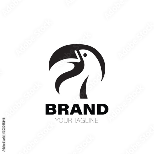 Toucan Logo. Toucan Logo Design. Toucan Logo Brand. Toucan Logo Vector Design Isolated on White Background