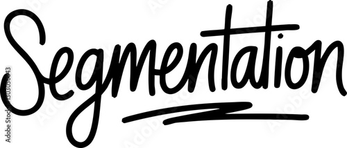 Stylish handwritten font 'Segmentation' in black, perfect for logo designs and creative projects
