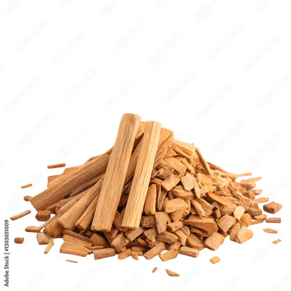 Smoked Wood Chips: BBQ & Grilling on trasparent background Smoked Wood Chips: BBQ & Grilling on trasparent background