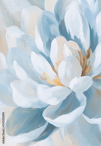 Beautiful close-up of soft blue flower petals showcasing intricate details and textures