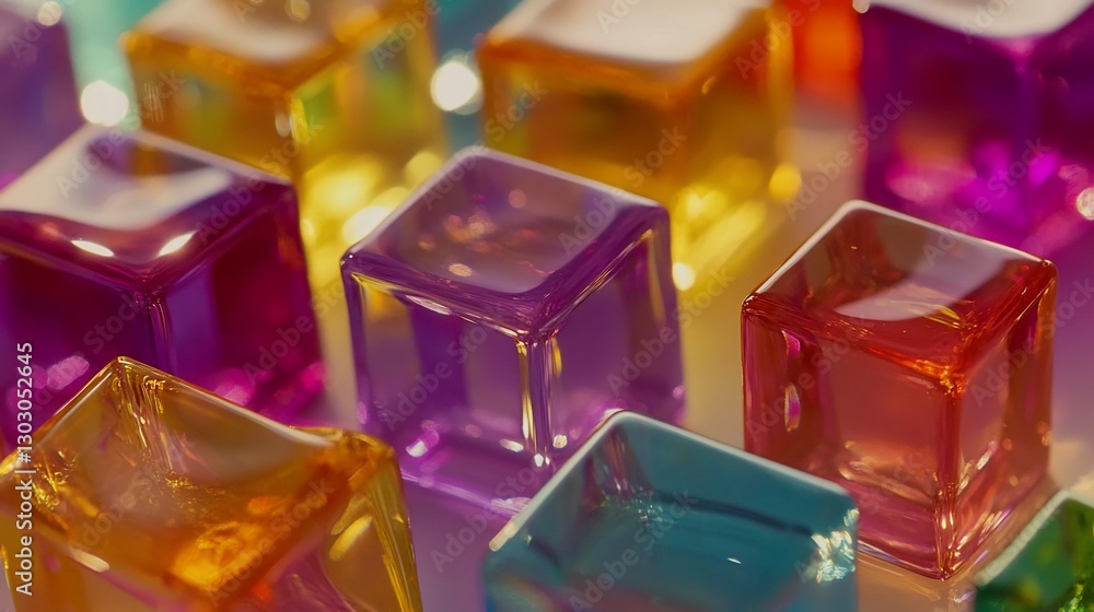 Vibrant Colorful Cubes: A Symphony of Glass Vibrant Colorful Cubes: A Symphony of Glass