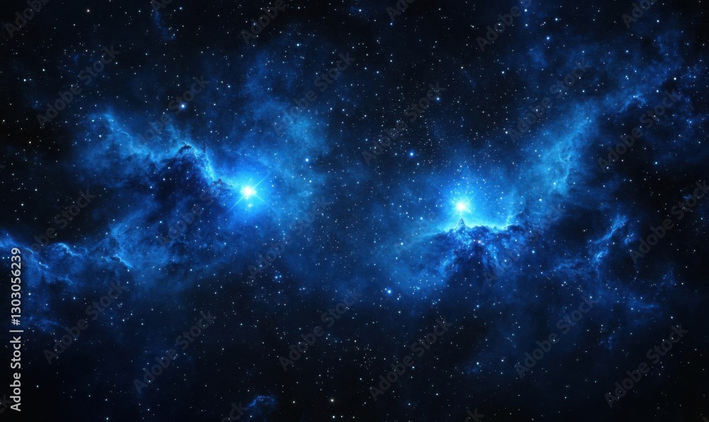 Fototapeta premium Starry cosmic nebula in deep space