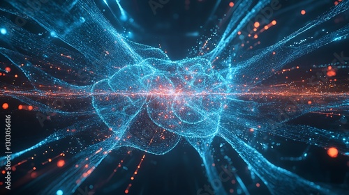 Wallpaper Mural Abstract Digital Nebula: A Symphony of Light and Data Torontodigital.ca