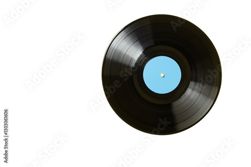 Wallpaper Mural Vinyl record with blue label on white background. Concept of music. Ai generative Torontodigital.ca