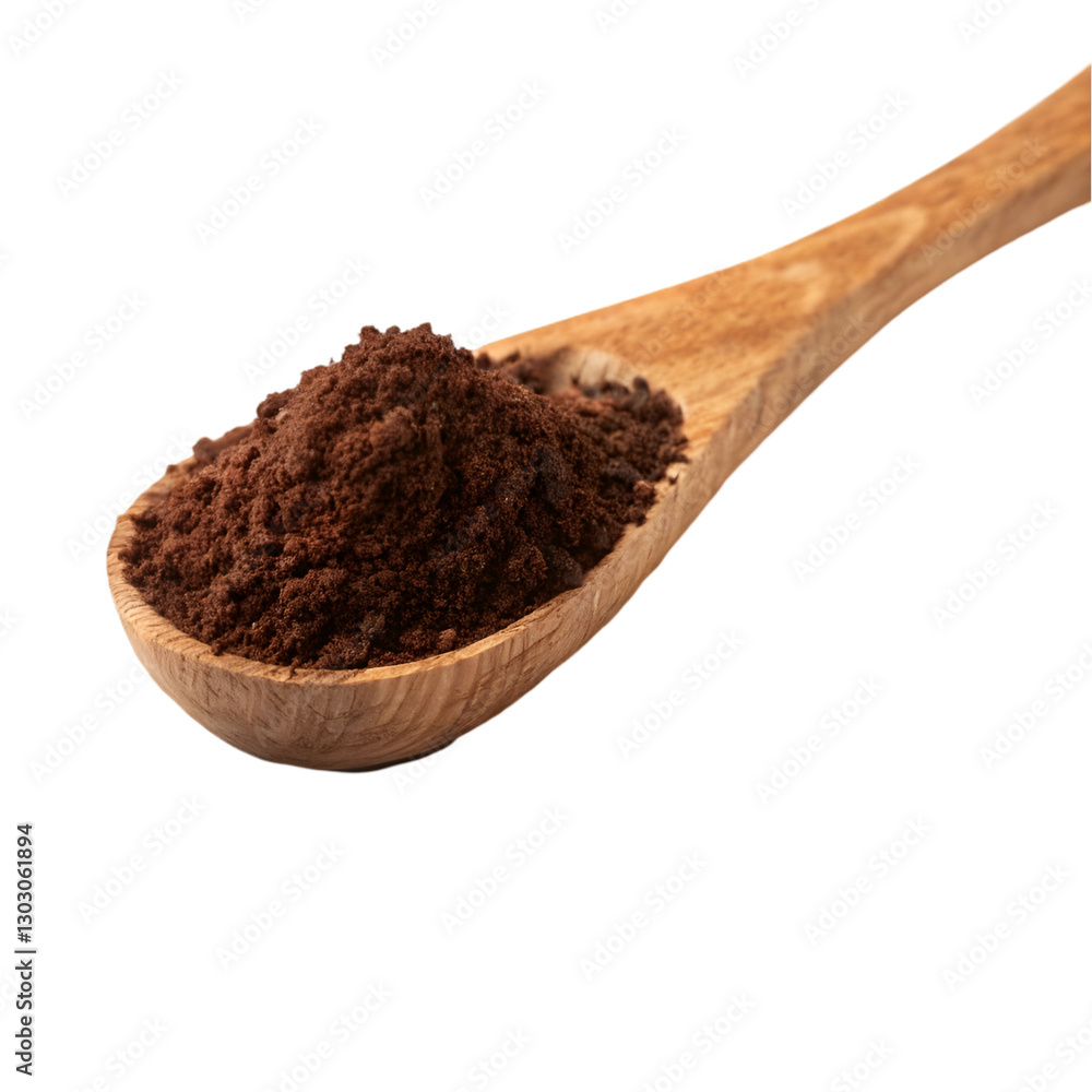 Ground Coffee: Aromatic & Rich on trasparent background Ground Coffee: Aromatic & Rich on trasparent background