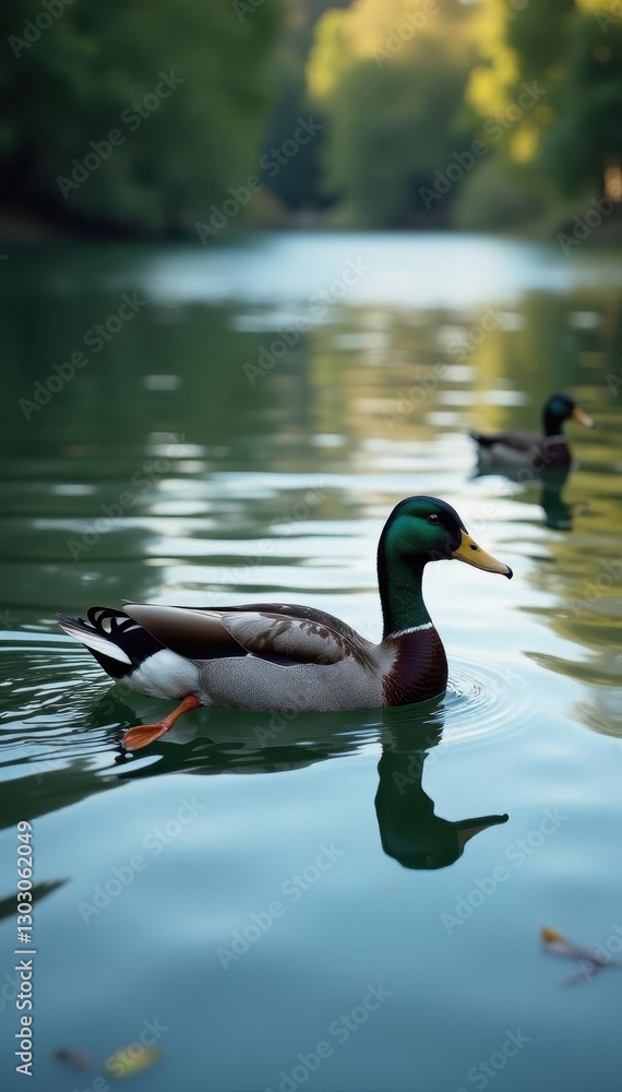 Ducks swimming on Lake Merritt, Oakland's serene waters , outdoor, avian, birds Ducks swimming on Lake Merritt, Oakland's serene waters , outdoor, avian, birds