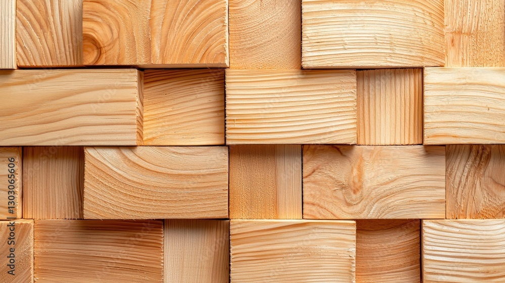 Wooden blocks arranged in a textured pattern. Wooden blocks arranged in a textured pattern.