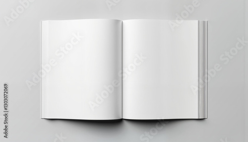 Obraz na płótnie Blank open book on a minimalist background with copy space for text and design w salonie
