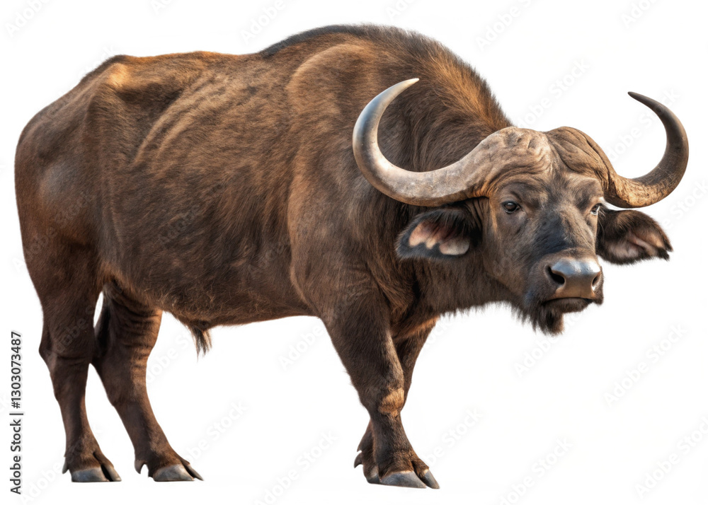 Obraz premium Buffalo isolated on a transparent background.