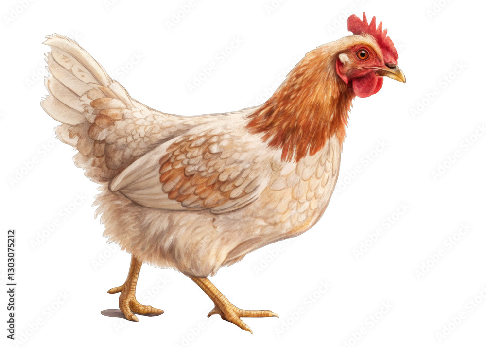 Fototapeta premium Chicken isolated on a transparent background.