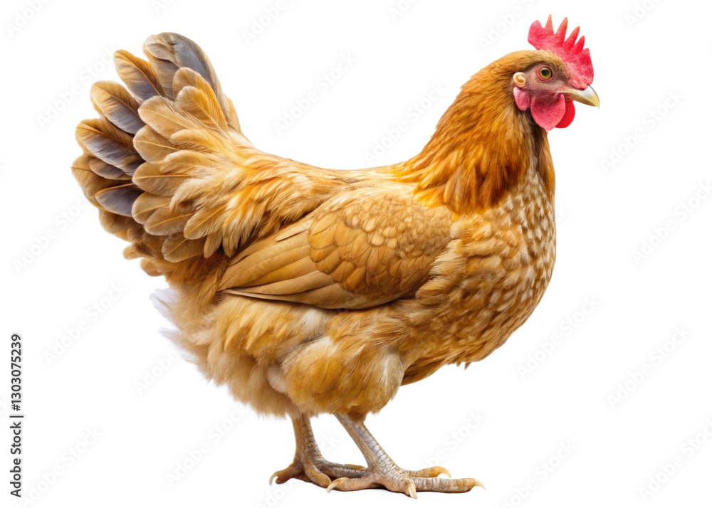 Fototapeta premium Chicken isolated on a transparent background.