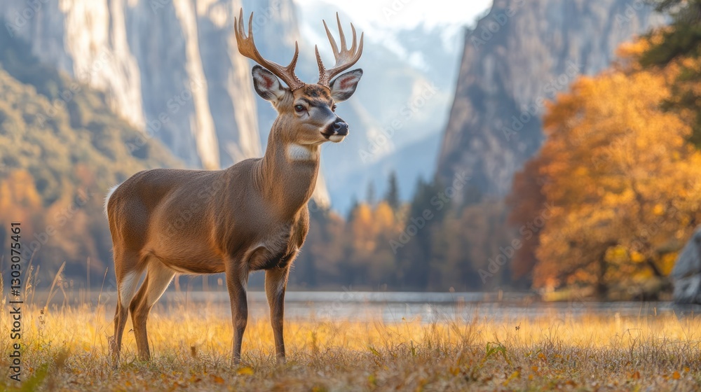 custom made wallpaper toronto digitalMajestic Buck in Autumnal Yosemite