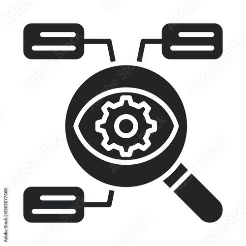 Vision Icon Glyph Style. Vector Illustration For Graphic Design