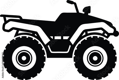 ATV Quad bike  Silhouette vector illustration