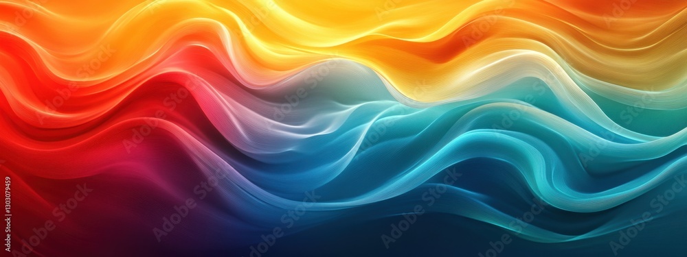 Fototapeta premium A Captivating and Vibrant Abstract Design Featuring Waves of Colorful Fluid Motion