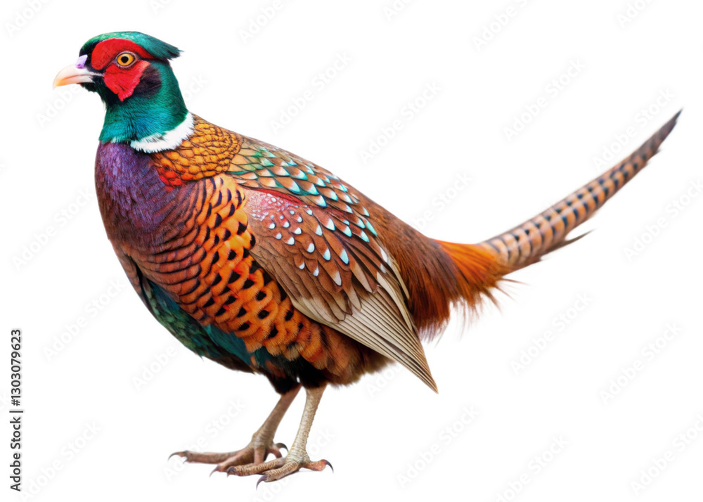 Fototapeta premium Pheasant isolated on a transparent background.