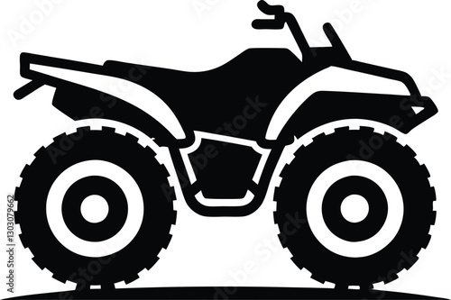 ATV Quad bike  Silhouette vector illustration