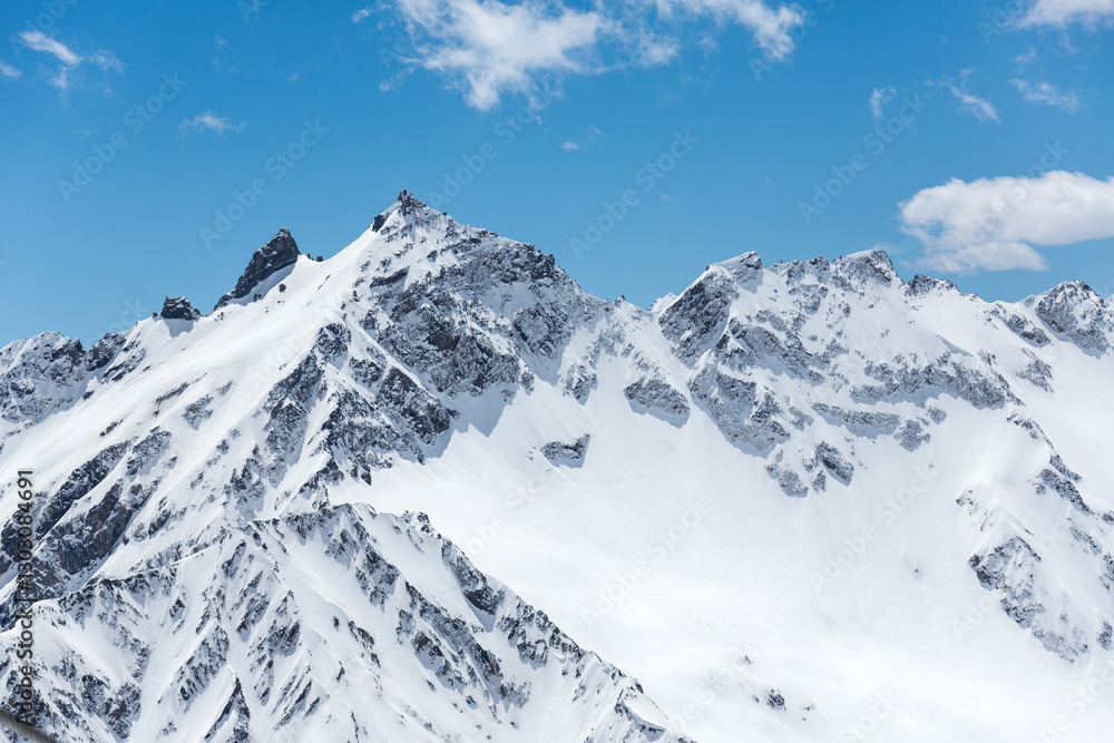 Panoramic view of the Caucasus mountains Panoramic view of the Caucasus mountains