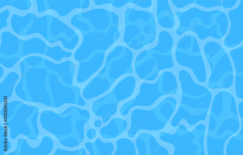 Water texture surface background in blue.Summer pool, ocean, sea, marine wave abstract background.Vector graphic illustration. Water texture surface background in blue.Summer pool, ocean, sea, marine wave abstract background.Vector graphic illustration.