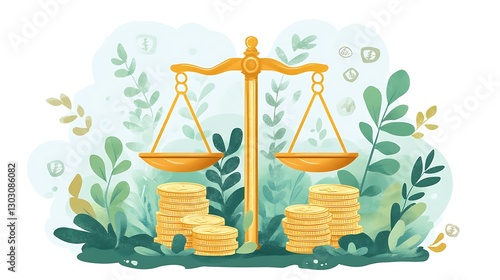 Wallpaper Mural Financial Balance: A Visual Representation of Financial Equilibrium and Sustainable Growth Torontodigital.ca