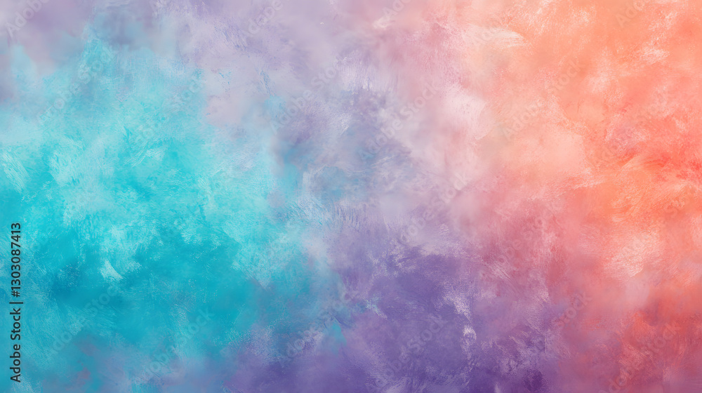 Fototapeta premium Abstract design with colorful, soft gradients of turquoise, coral, and lavender