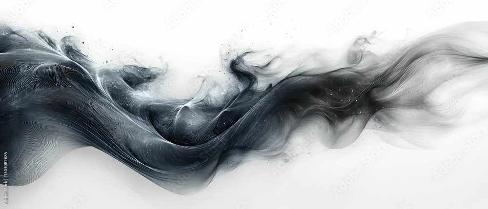 Elegant dark grey flowing abstract art Elegant dark grey flowing abstract art