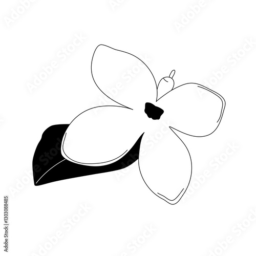 line art lilac