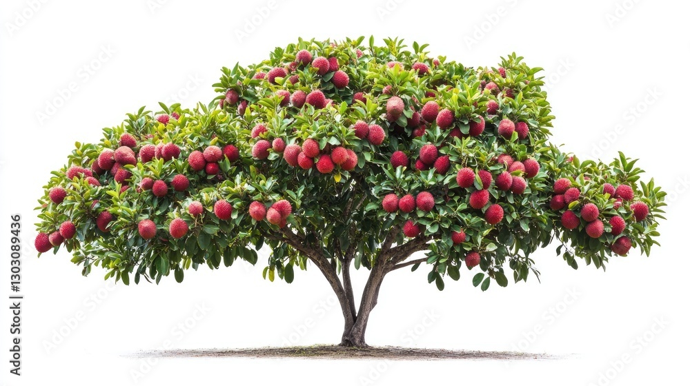 Lush Apple Tree with Abundant Red Fruit in Bright Environment Lush Apple Tree with Abundant Red Fruit in Bright Environment