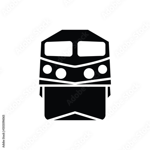 Train Glyph icon design illustration