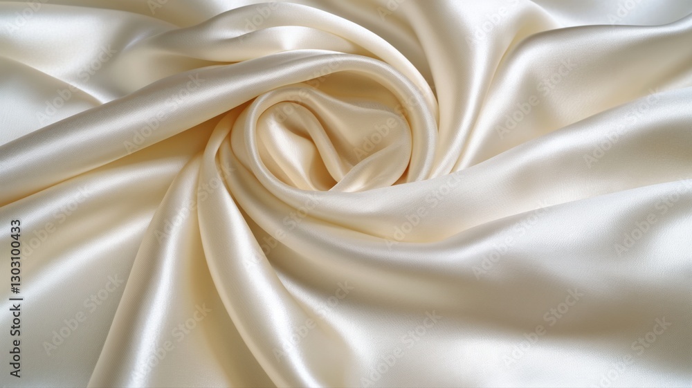 Obraz premium white silk satin fabric folding, abstract background
